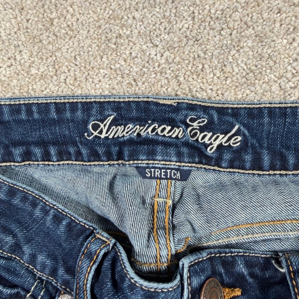 American Eagle Favorite Boyfriend Jeans Womens 6 (FITS 28x30) Blue READ - Picture 6 of 14